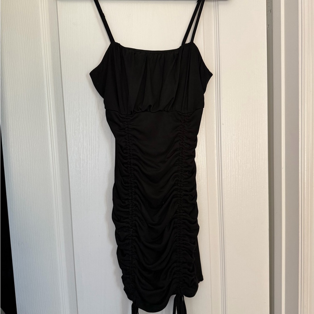 Black Ruched Dress